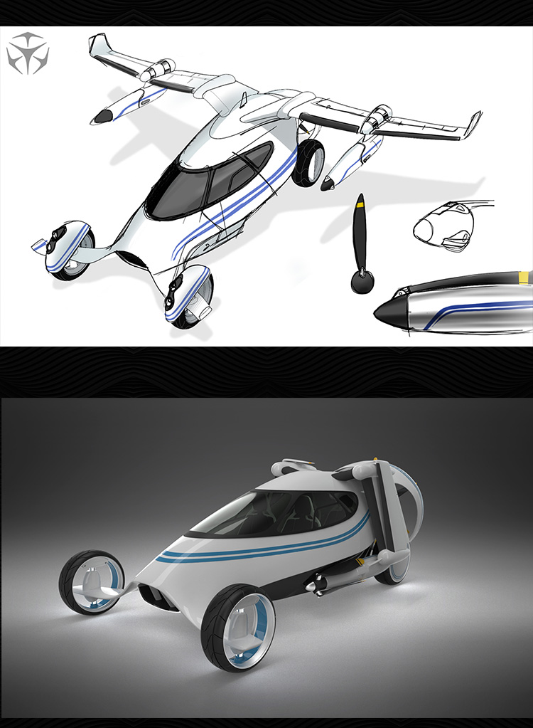 陸空飛行器概念車“犀牛” 3D建模、設(shè)計(jì)流程與模型庫(kù)開發(fā)
